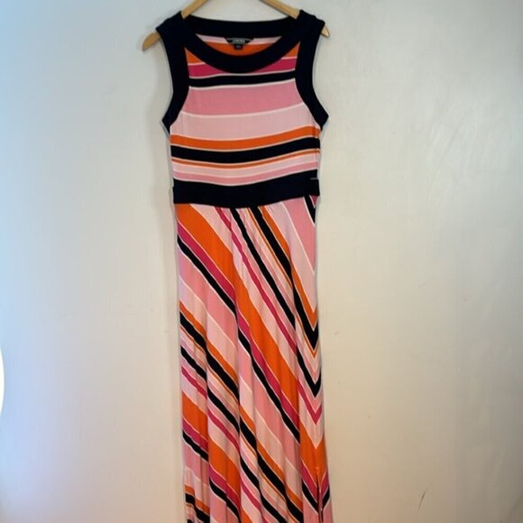 Land’s end stretch Lycra striped maxi dress size small - Picture 1 of 14